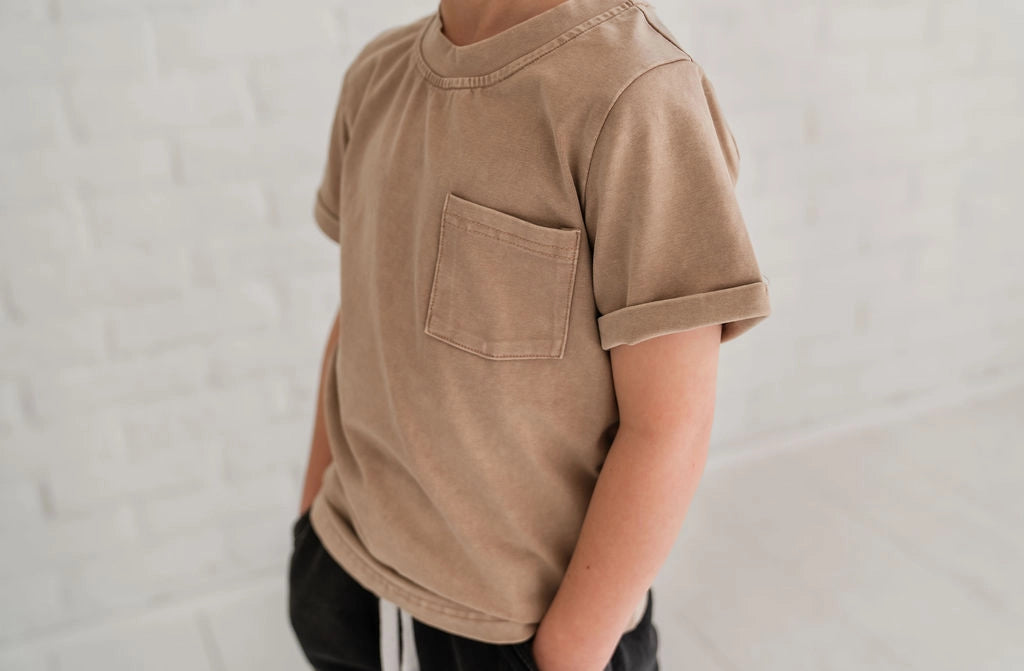 Stonewash Pocket Tee - Hazelnut